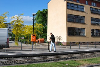 Straßenbahnhaltestelle M4 Buschallee Berlin, Weißensee, Pankow, Tram, Sprüherei, Straßenbahn, ÖV, ÖVN, Graffiti, Öffentlicher Nahverkehr Berlin Pictures
