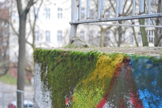 Graffiti und Geländer im Wohngebiet um die U-Bahn Vinetastraße Graffiti, Vineta, Pankow, Wohnsiedlung Berlin Pictures